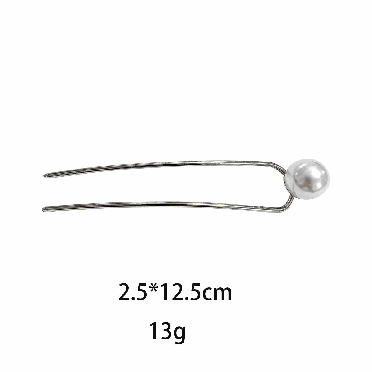 Pearl U-Shaped French Hair Pins – Minimalist Bun Hair Fork