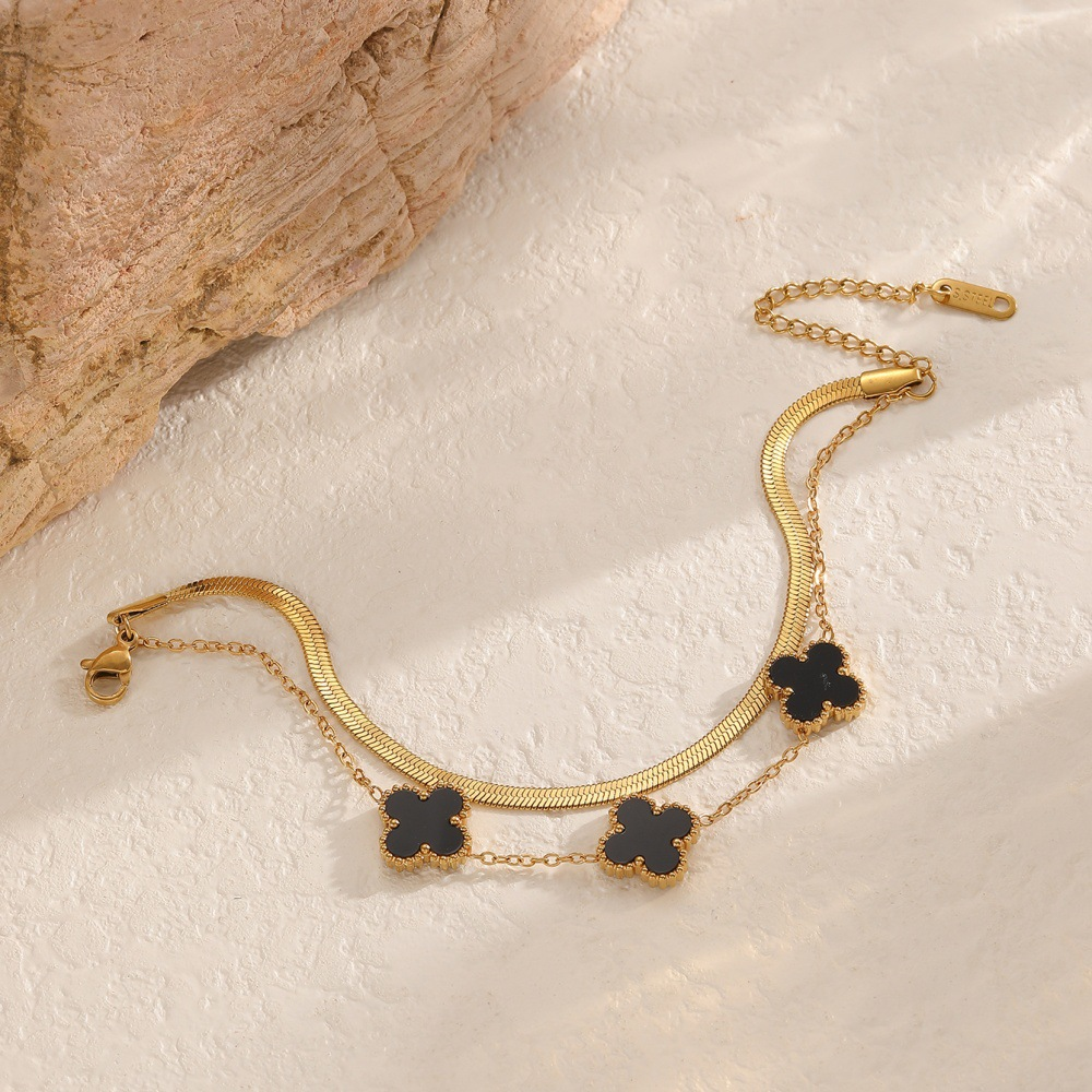 Clover Bracelet – Stainless Steel Charm Bracelet in 3 Styles
