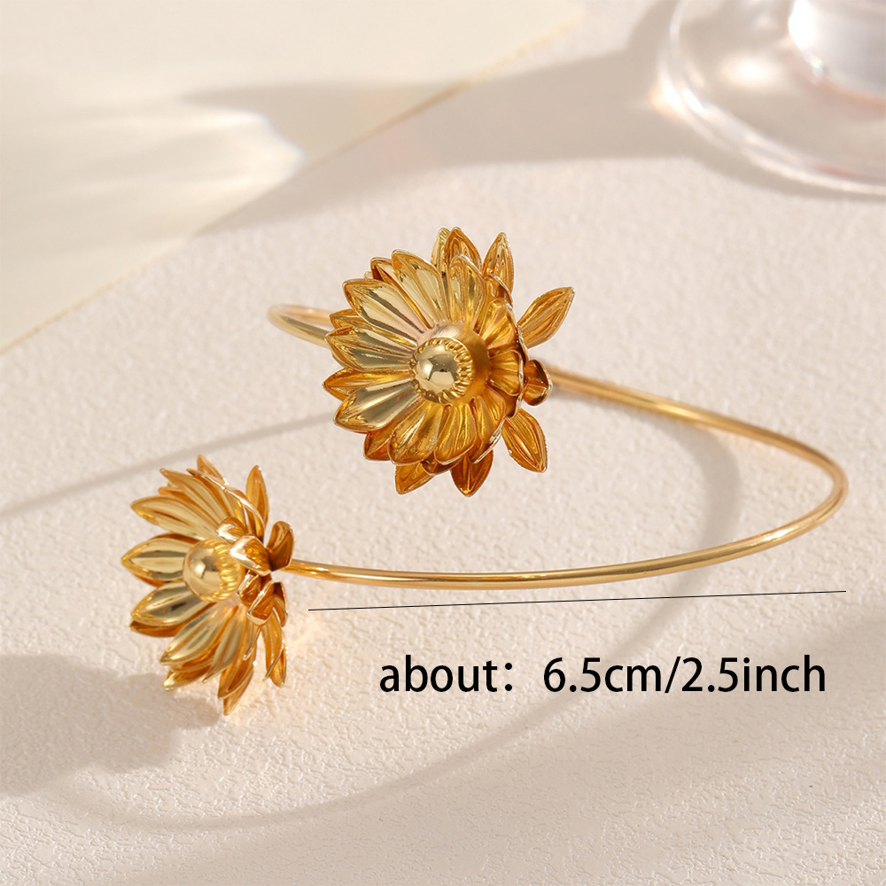 Flower Arm Cuff – Gold Upper Arm Cuff Bracelet