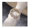 Vintage Lace Zircon Ring – Coffee Gold Openwork Adjustable Band Ring for Women