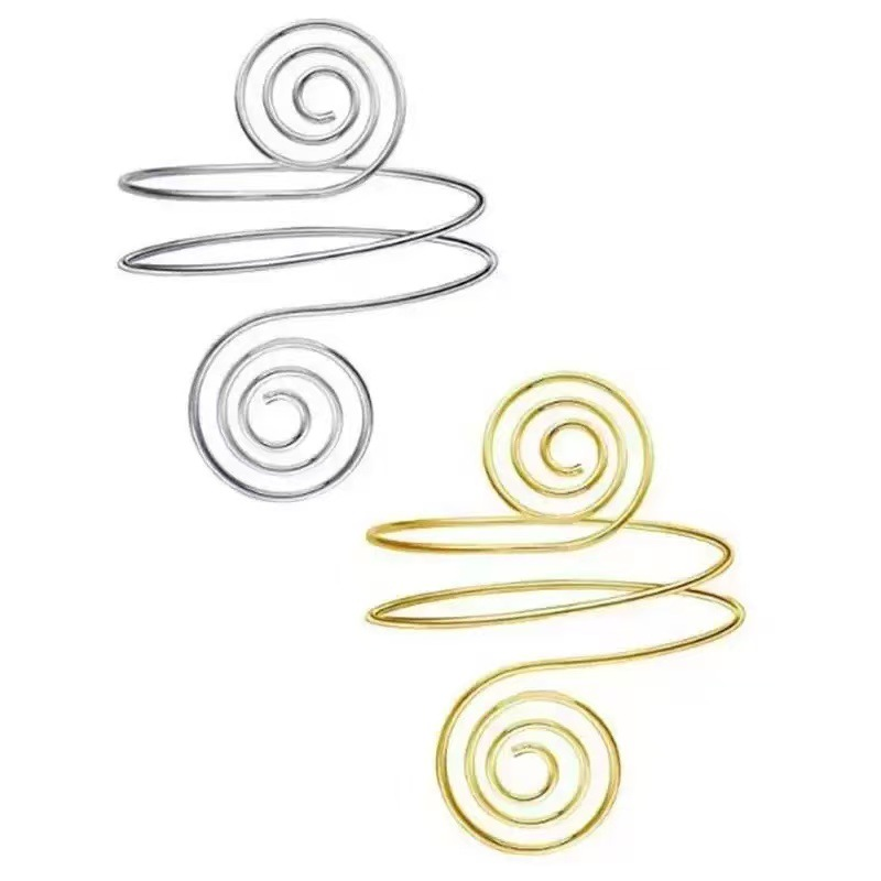 Spiral Arm Cuff – Gold & Silver Upper Arm Cuff Bracelet