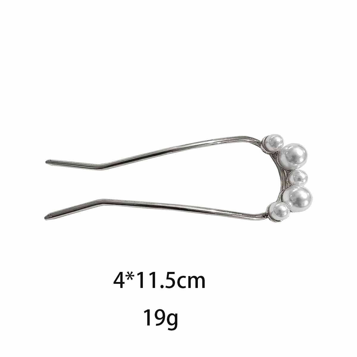 Pearl U-Shaped French Hair Pins – Minimalist Bun Hair Fork