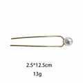 Pearl U-Shaped French Hair Pins – Minimalist Bun Hair Fork