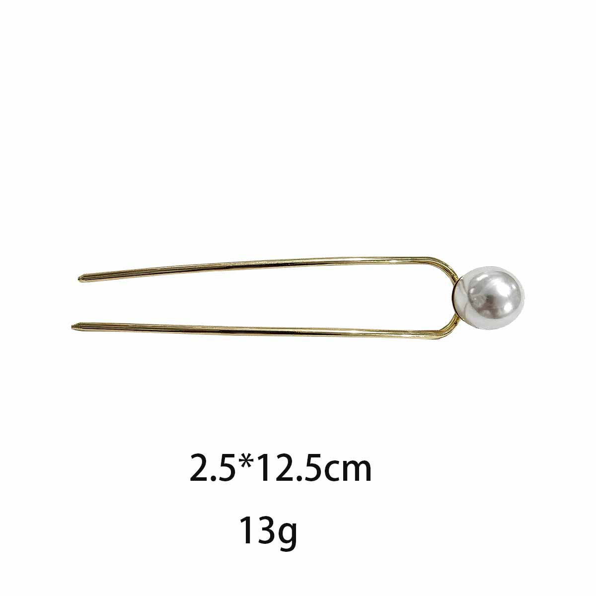 Pearl U-Shaped French Hair Pins – Minimalist Bun Hair Fork