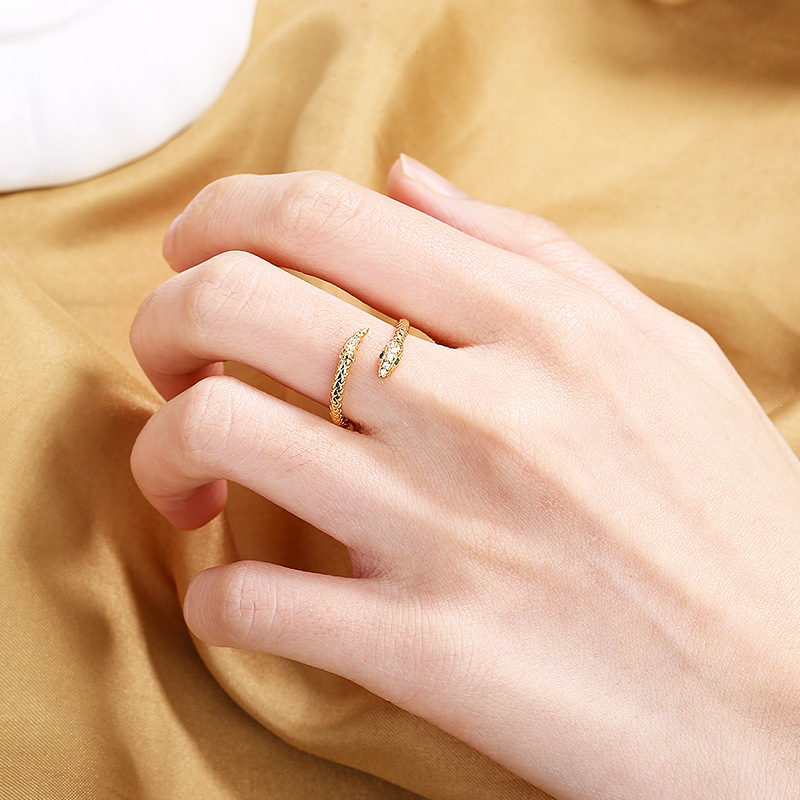 Snake Ring – Adjustable Gold & Silver Serpent Open Ring