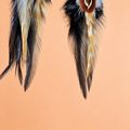 Natural Feather Earrings – Long Pheasant Feather Drop Earrings
