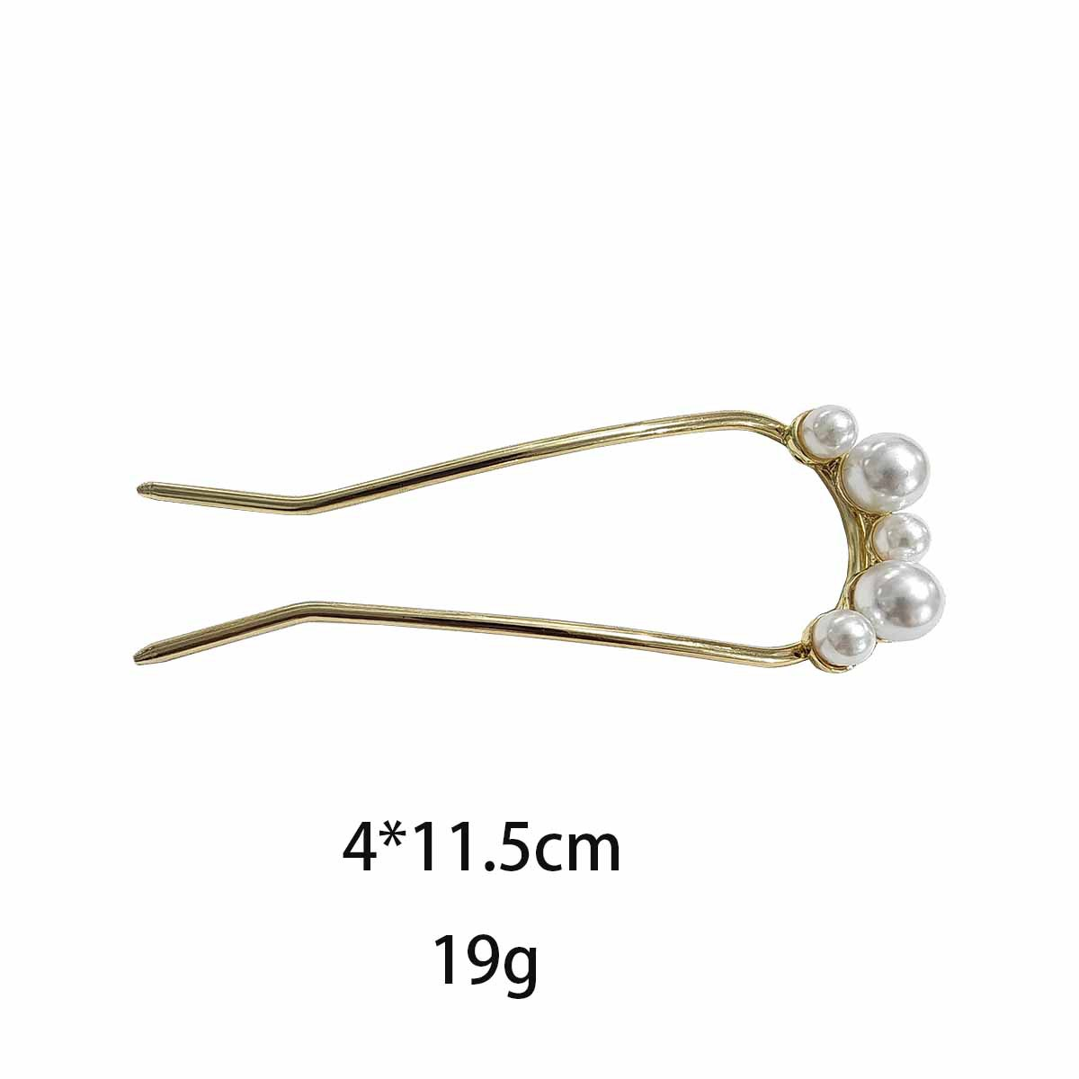 Pearl U-Shaped French Hair Pins – Minimalist Bun Hair Fork