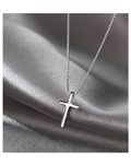 Minimalist Cross Necklace – Titanium Steel in Silver & Gold
