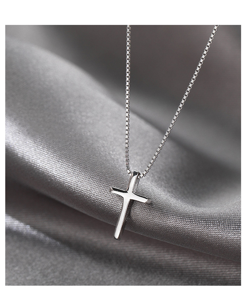 Minimalist Cross Necklace – Titanium Steel in Silver & Gold