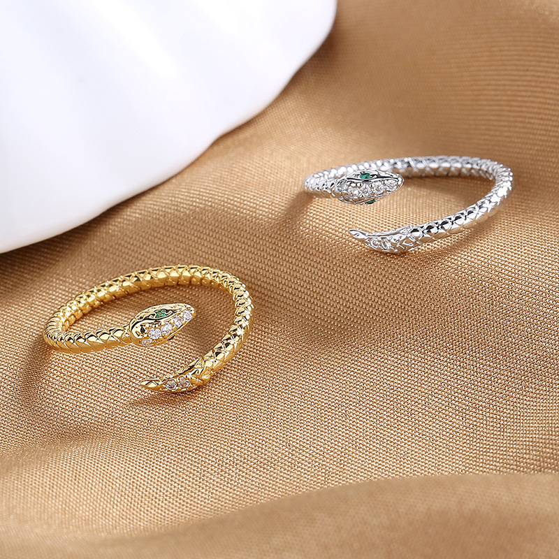 Snake Ring – Adjustable Gold & Silver Serpent Open Ring