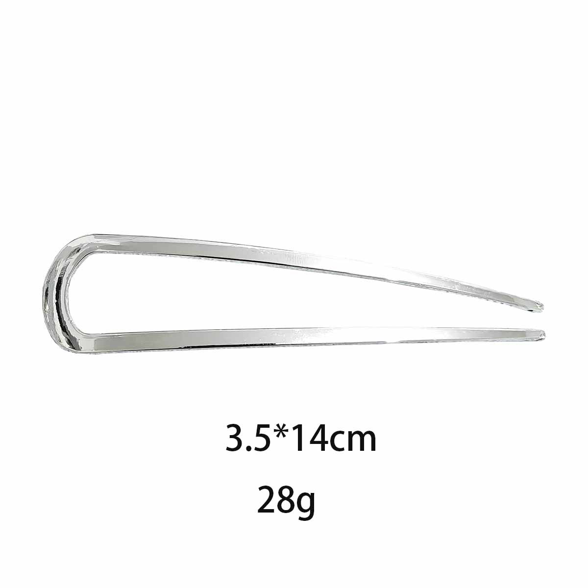 Sleek Metal French Hair Pin – 14cm Arc U-Shaped Hair Fork