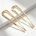 Sleek Metal French Hair Pin – 14cm Arc U-Shaped Hair Fork