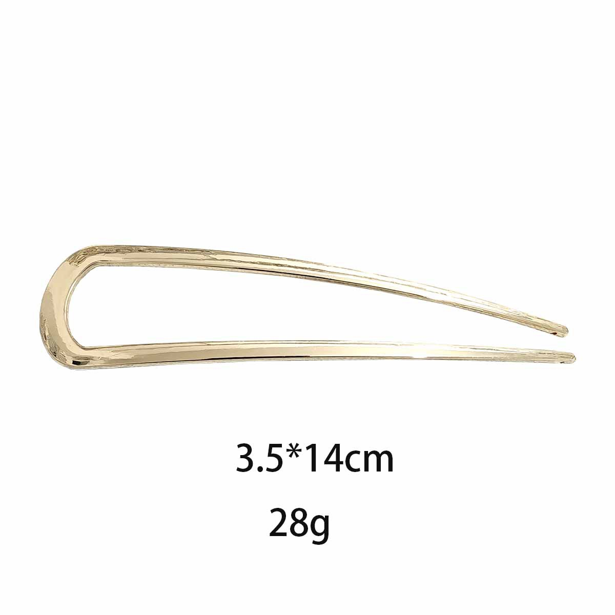 Sleek Metal French Hair Pin – 14cm Arc U-Shaped Hair Fork