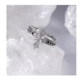 Gothic Cross Ring – Vintage Silver Zircon Cross Ring