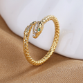 Snake Ring – Adjustable Gold & Silver Serpent Open Ring