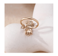 Sculptural Hand Ring – Antique Bronze Heart Zircon Ring