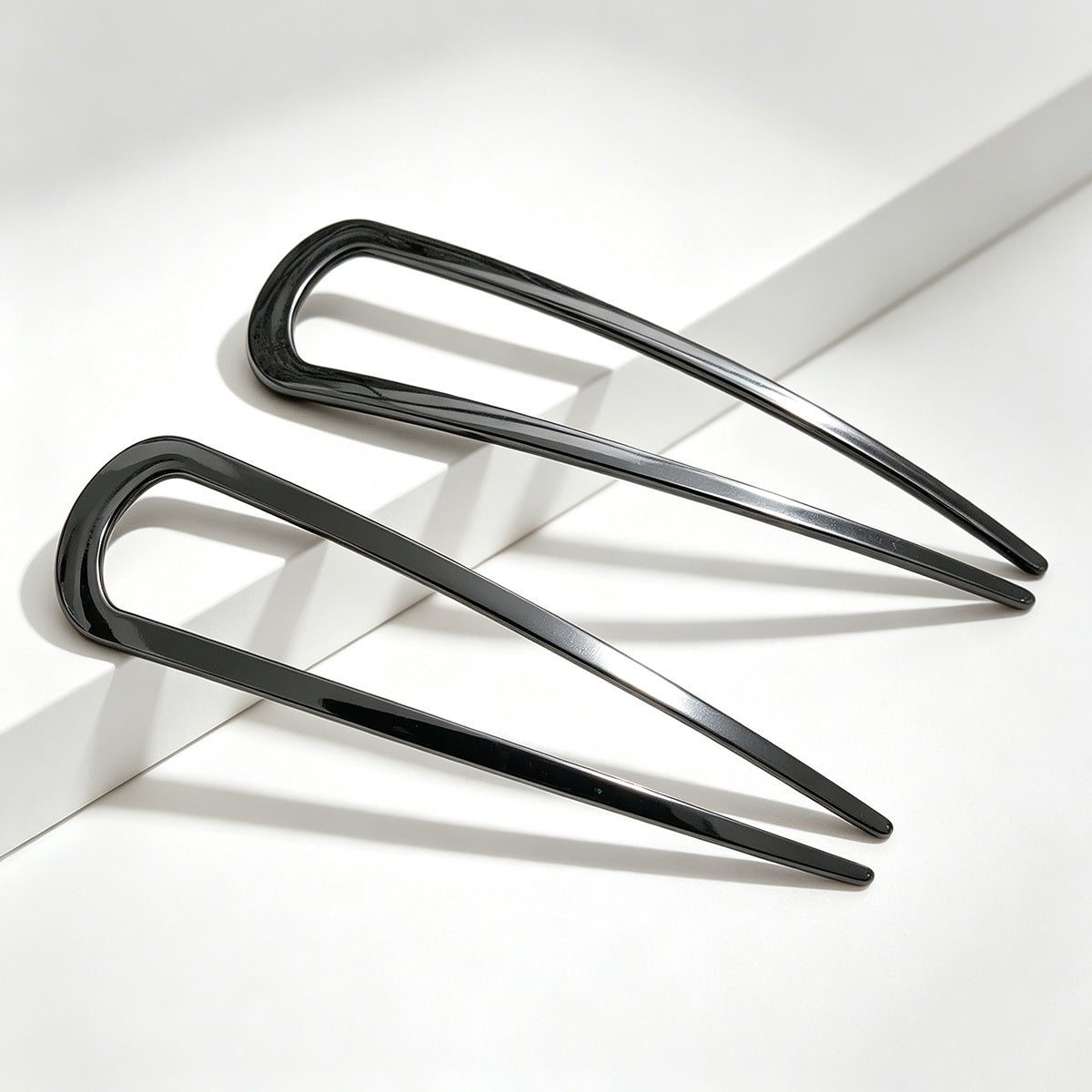 Sleek Metal French Hair Pin – 14cm Arc U-Shaped Hair Fork