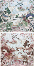 19 Momme Chinese-Style Floral Silk Square Scarf - 108 x 108 cm