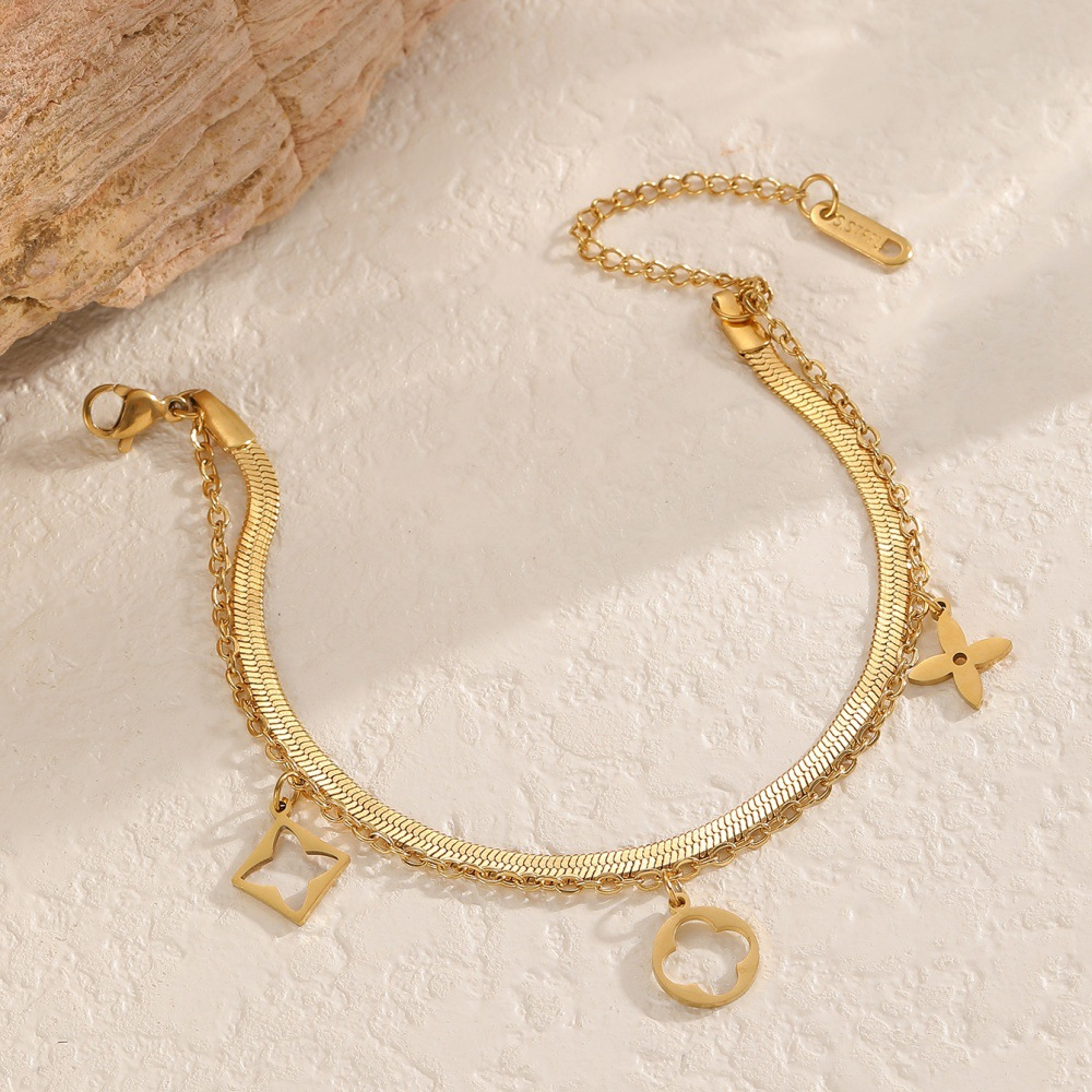 Clover Bracelet – Stainless Steel Charm Bracelet in 3 Styles