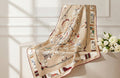 18 Momme Double-Sided Equestrian Silk Square Scarf - 88 x 88 cm