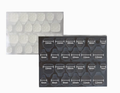 Clear jelly nail adhesive tabs sheet with 24 pieces in 12 sizes