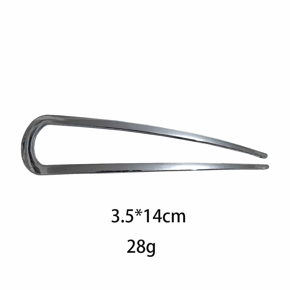Sleek Metal French Hair Pin – 14cm Arc U-Shaped Hair Fork