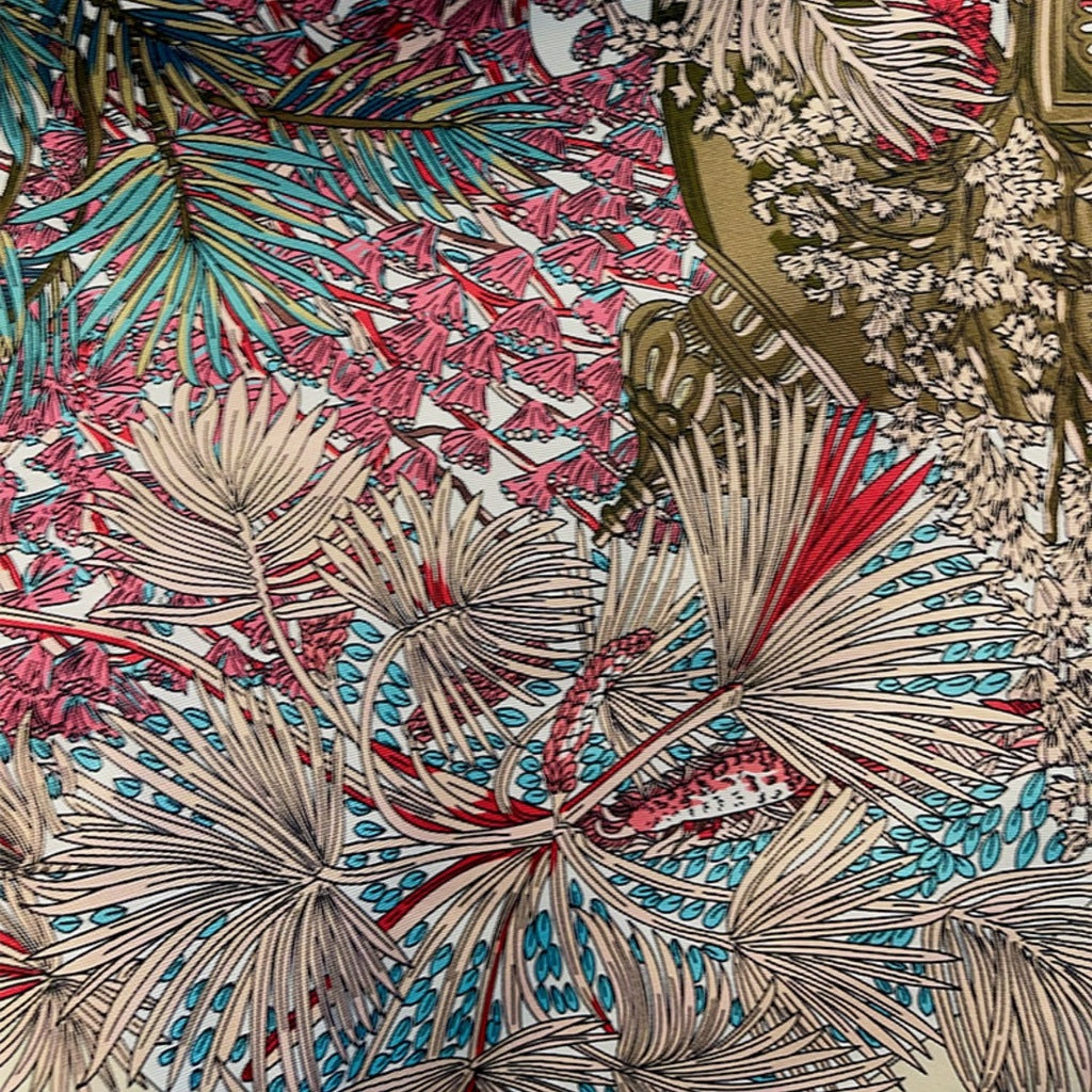 Sintra Garden Silk Twill Square Scarf - 88 x 88 cm