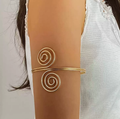 Spiral Arm Cuff – Gold & Silver Upper Arm Cuff Bracelet