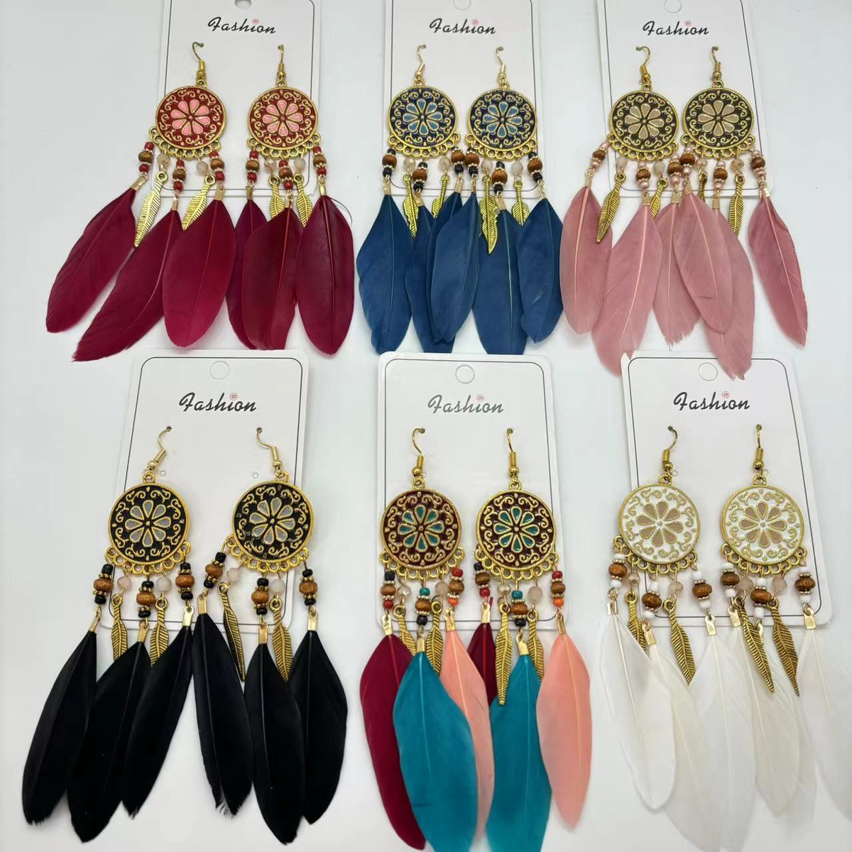 Six color options for reference; Multicolor is bottom center. Each purchase includes one selected pair.