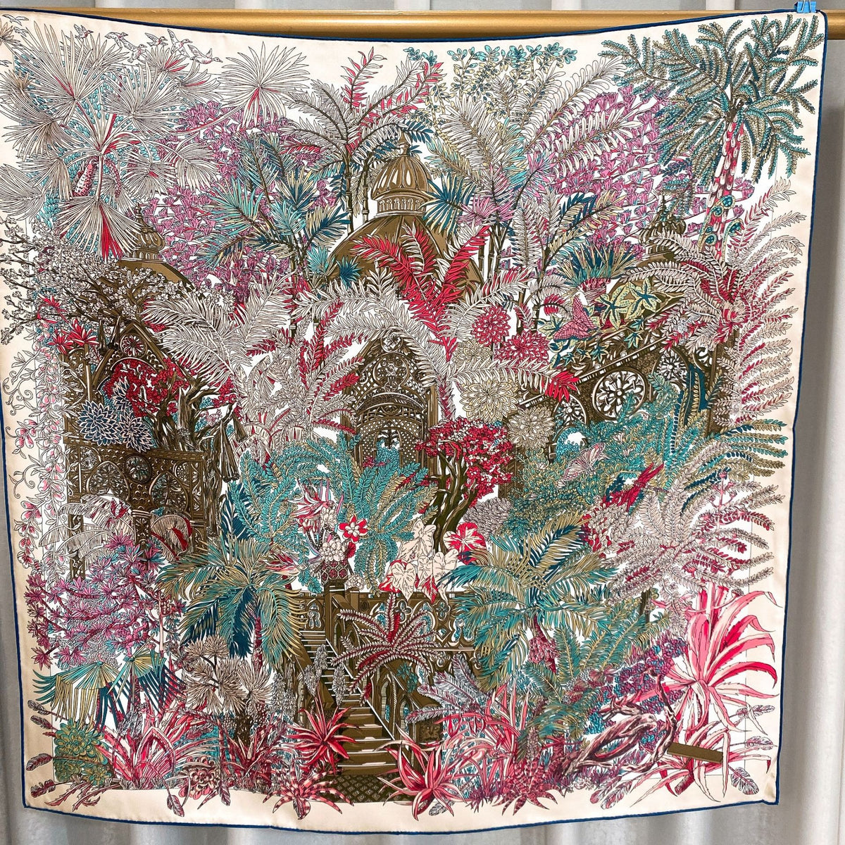 Sintra Garden Silk Twill Square Scarf - 88 x 88 cm