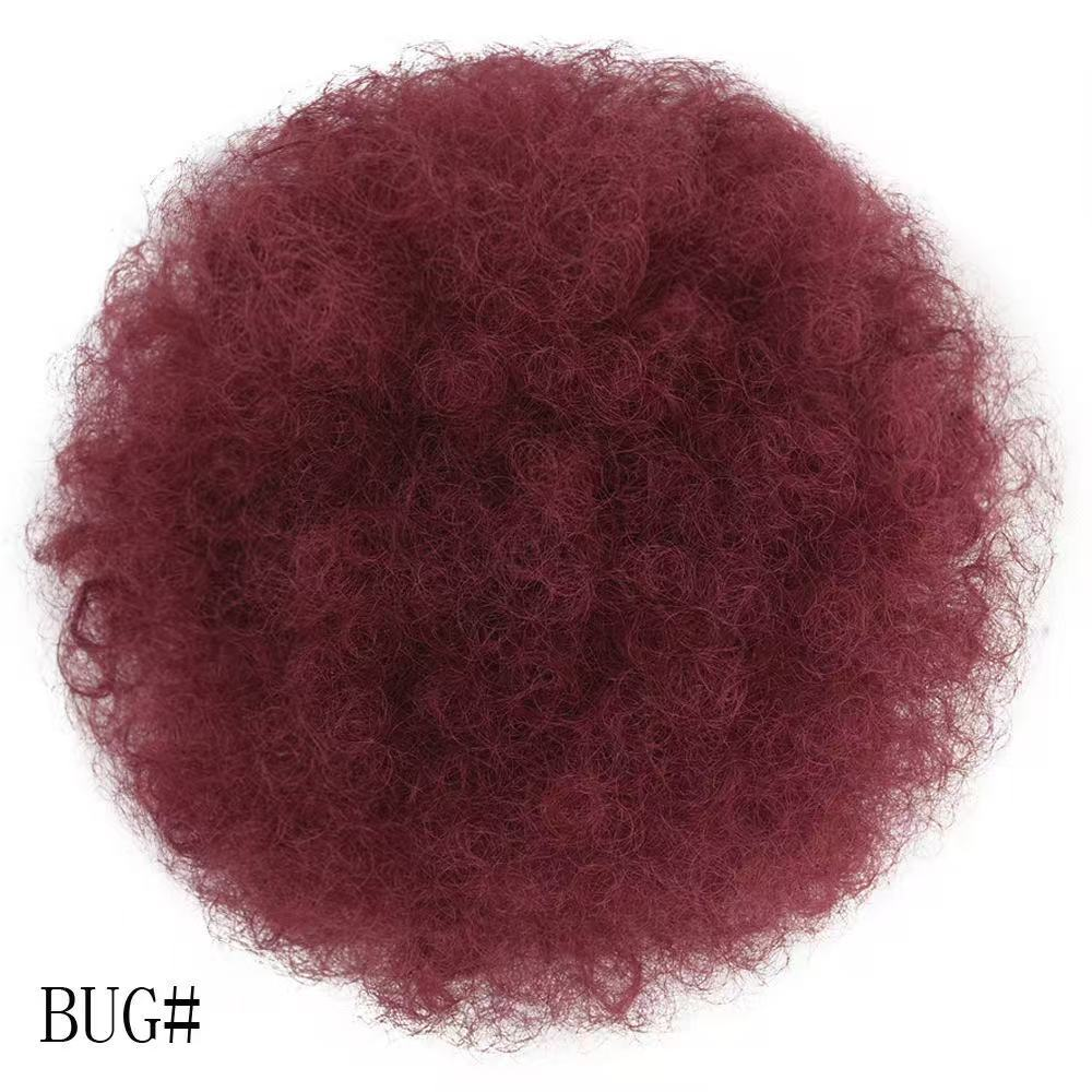 Synthetic afro puff drawstring bun, color BUG. One hairpiece per order.