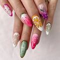 Juicy Fruit Mix press-on nail design, style Y240