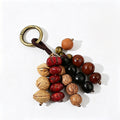 Botanical bag charm and keyring, Multicolor Bead Cluster