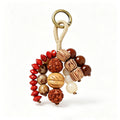 Botanical bag charm and keyring, Red Bead Cluster