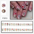 Blush Holiday Motifs Christmas press-on nail design, style Y1013, 30-piece set