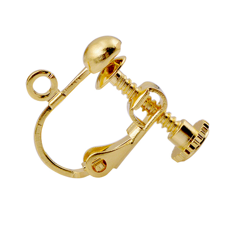 One gold-tone screw-back clip-on converter shown; two separate converters are included per pair of earrings