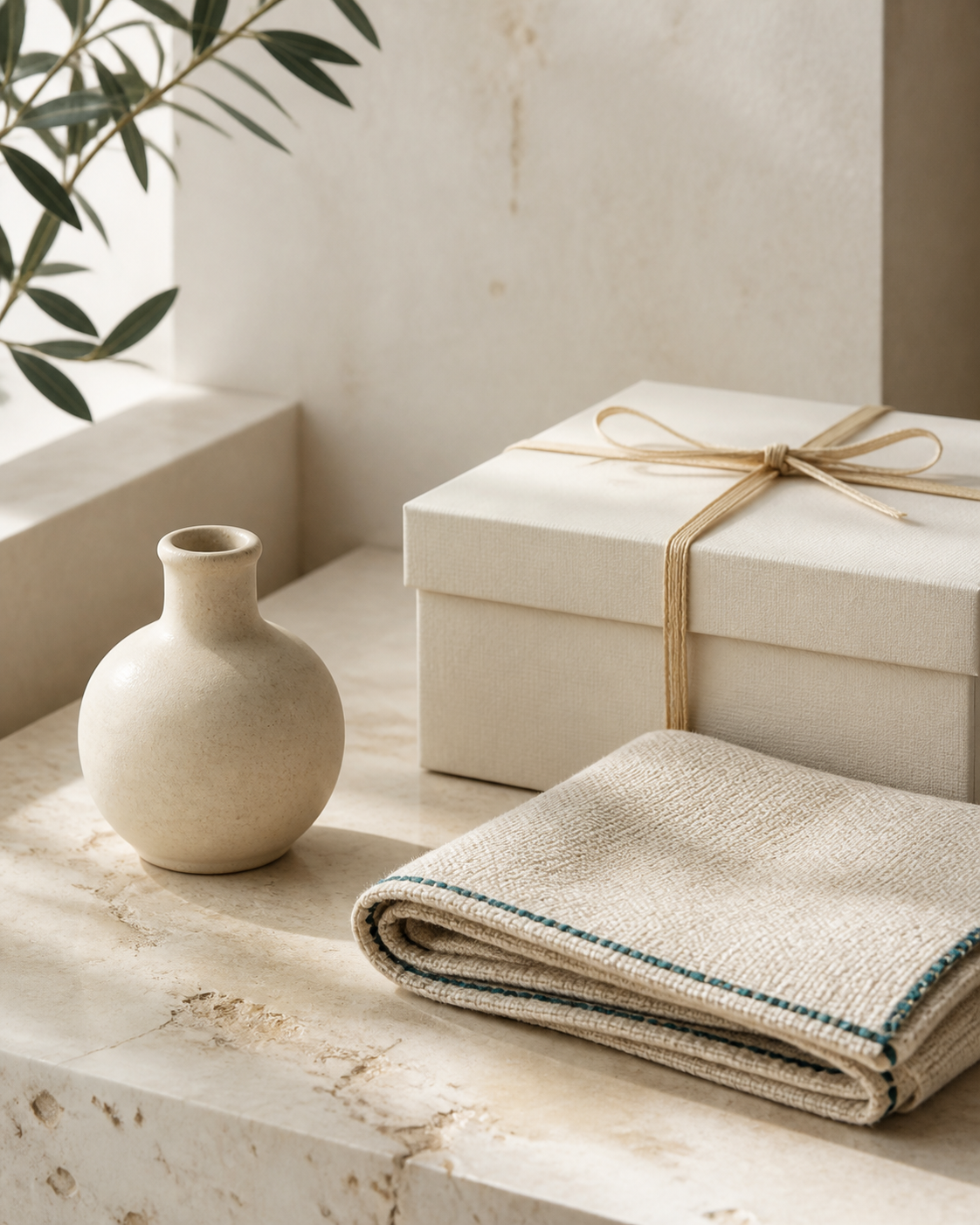 Quiet luxury handcrafted gifting still life
