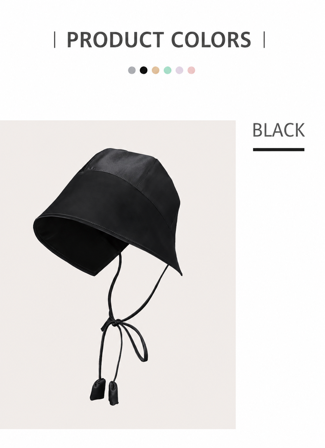 Black long-tie silk wide-brim hat