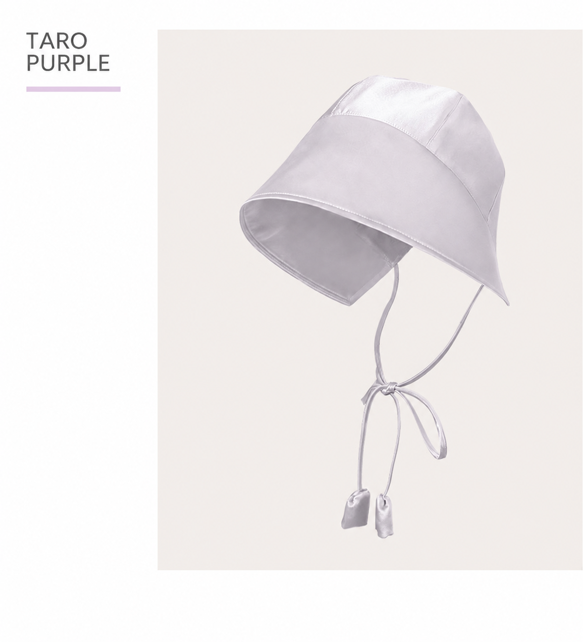 Taro purple long-tie silk wide-brim hat