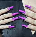 Violet Chrome-Look press-on nail design, style Y249