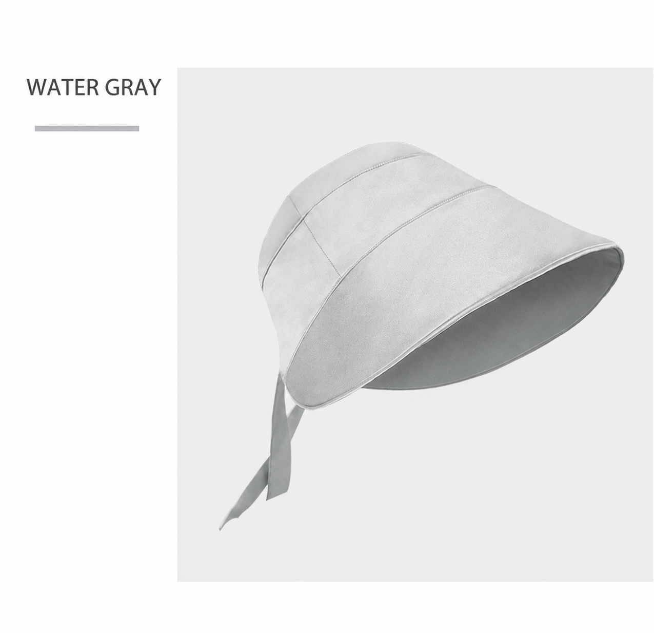 Water gray mulberry silk wide-brim sun hat