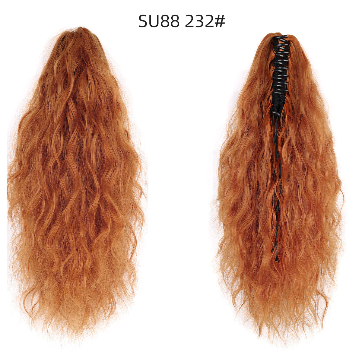 232 copper ponytail, front and back