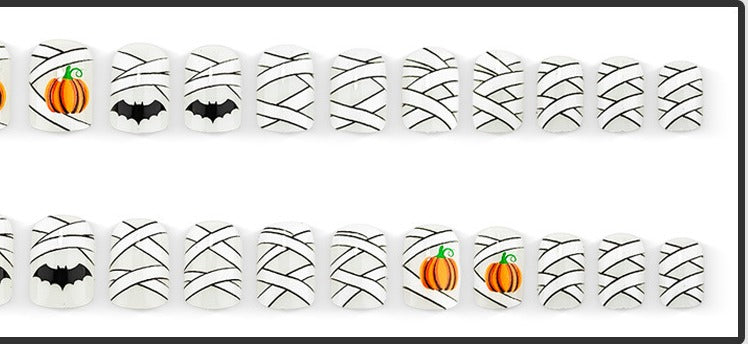 24-piece press-on nail set, all designs