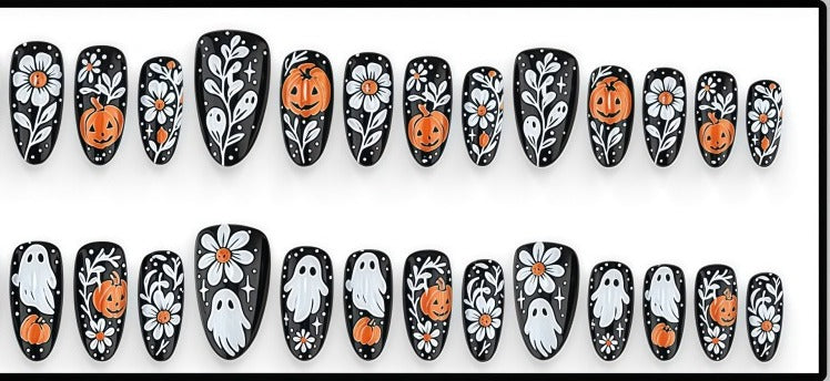 24-piece press-on nail set, all designs