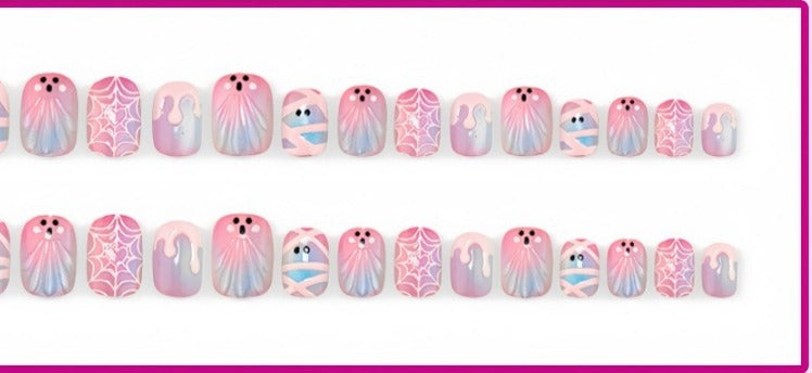 24-piece press-on nail set, all designs