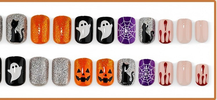 24-piece press-on nail set, all designs