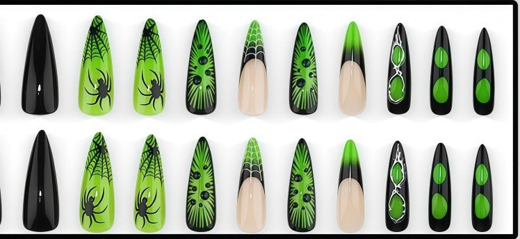 24-piece press-on nail set, all designs
