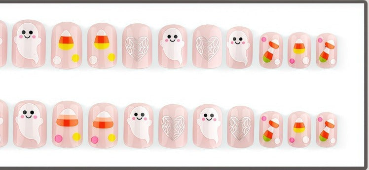 24-piece press-on nail set, all designs