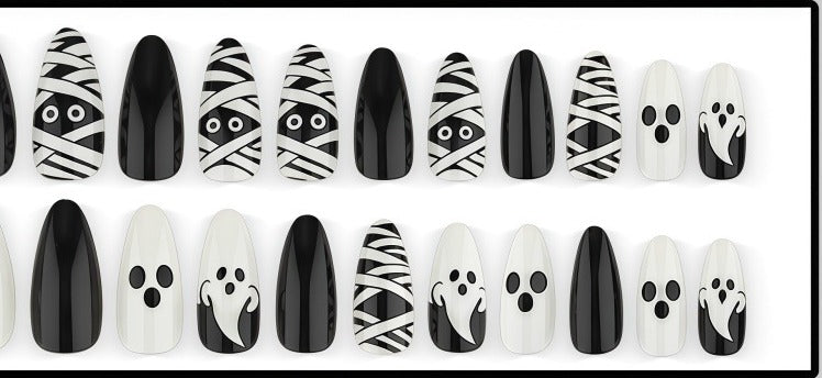 24-piece press-on nail set, all designs
